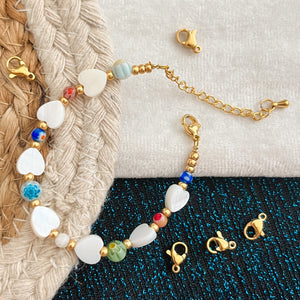 DIY inspiratie - Schelpen hartjes armband