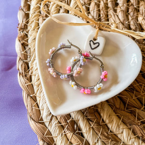 DIY inspiratie - Wikkel kralen oorbellen met bloemen