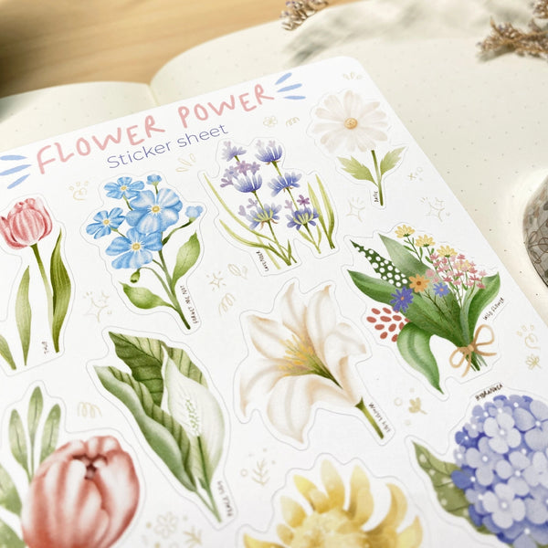 Stickervel Lettoon A6 - Flower Power