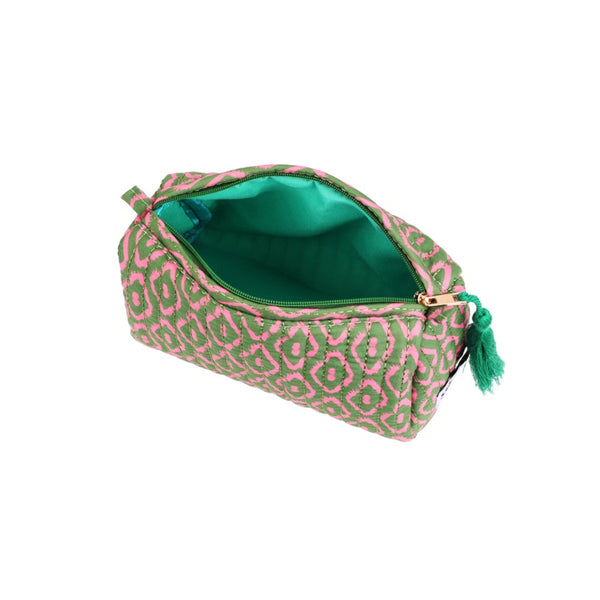 Make Up Tasje Retro - Groen Roze