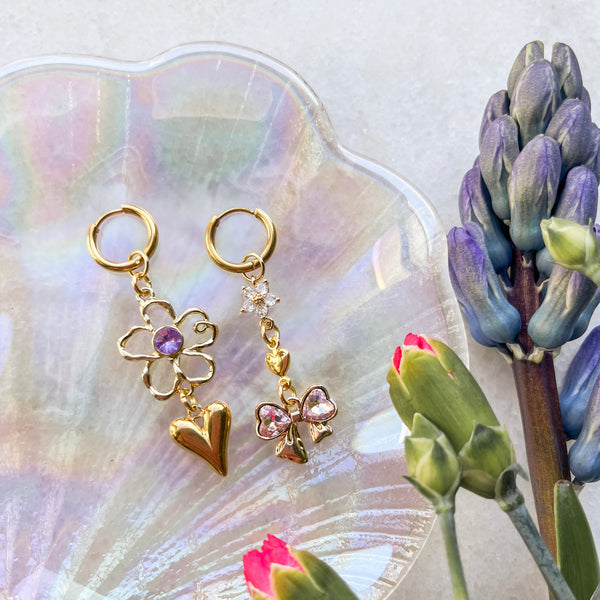 BQ Bedel Tussenstuk Bloem Zirkonia 23mm Multi Goud - 1 stuk