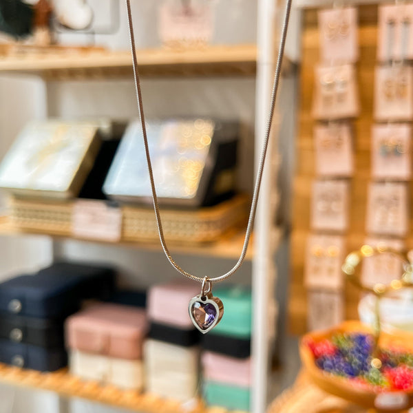 Bedel (Stainless Steel) Zirkonia Hartje Mix 9mm Zilver - 1 stuk