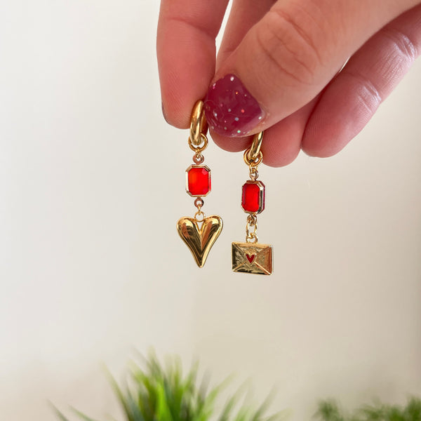 Oorbellen Hoop Love Letter