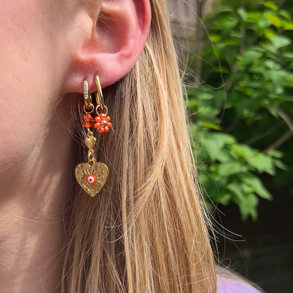 Miyuki Flower Bead 8mm Orange Gold