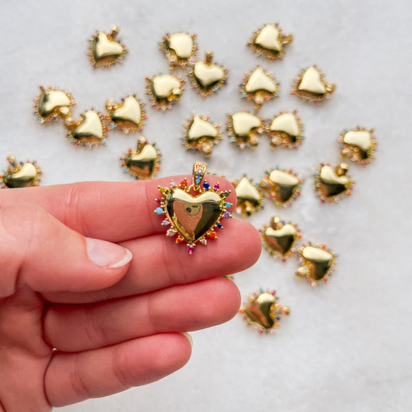 DQ Bedel Hanger Zirkonia Rainbow Hart 19mm - 1 stuk