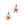 Load image into Gallery viewer, Bedel Hanger Facet Glas Bloem Roze 22x14mm - 1 stuk