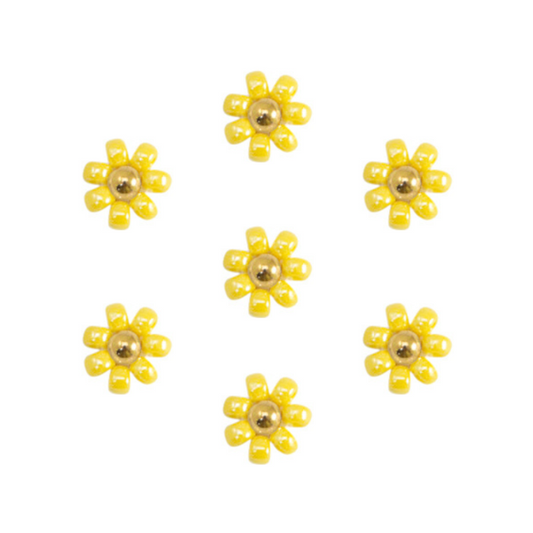 Miyuki Bloemen Kraal 8mm Yellow Goud - 1 stuk
