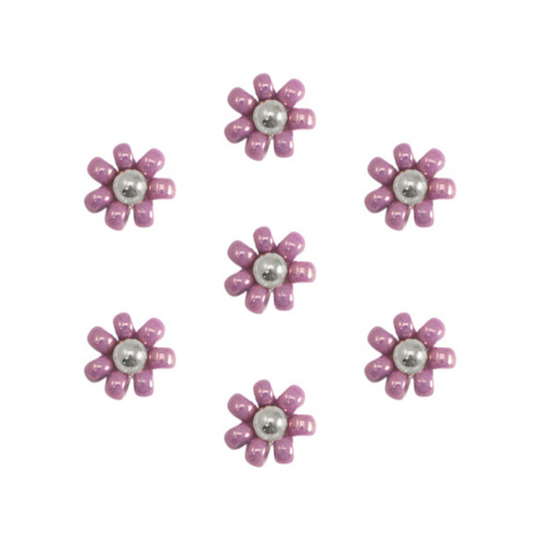 Miyuki Bloemen Kraal 8mm Purple Zilver - 1 stuk