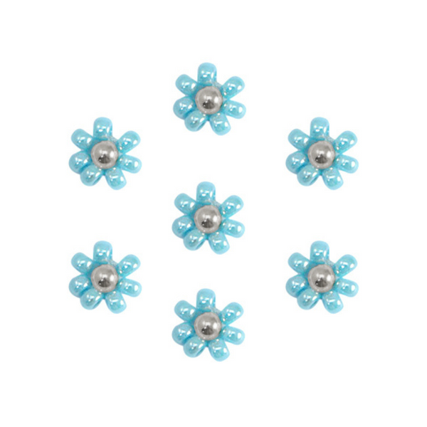 Miyuki Bloemen Kraal 8mm Light Blue Zilver - 1 stuk