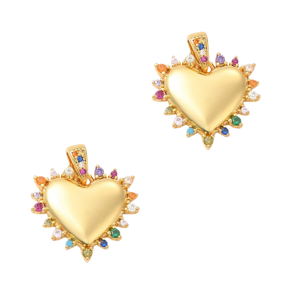 DQ Bedel Hanger Zirkonia Rainbow Hart 19mm - 1 stuk