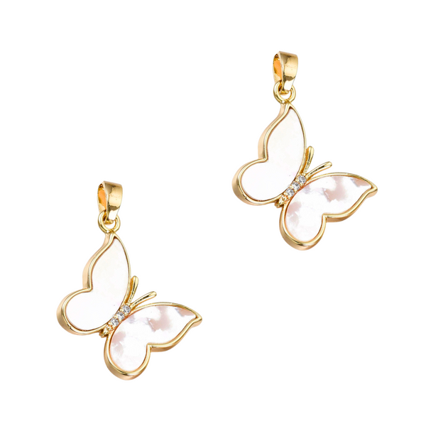 DQ Bedel Hanger Vlinder Schelp 19mm Goud - 1 stuk