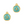 Load image into Gallery viewer, DQ Bedel Anker 15mm Turquoise Goud - 1 stuk