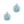 Load image into Gallery viewer, DQ Bedel Anker 15mm Turquoise Zilver - 1 stuk