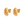 Load image into Gallery viewer, Oorbellen Stud Drop Croissant Mini