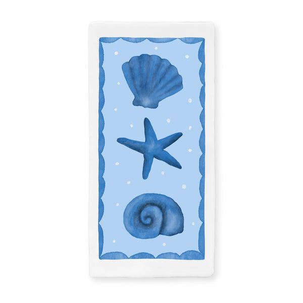 Tegeltje Met Illustratie Bits Of Bliss - Blauwe Schelpen