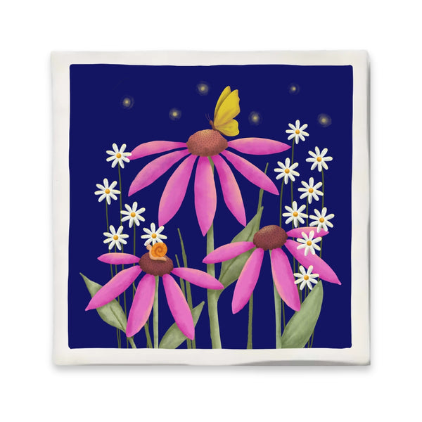 Tegeltje Met Illustratie Bits Of Bliss - Bloementuin