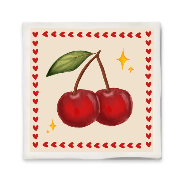 Tegeltje Met Illustratie Bits Of Bliss - Kersen
