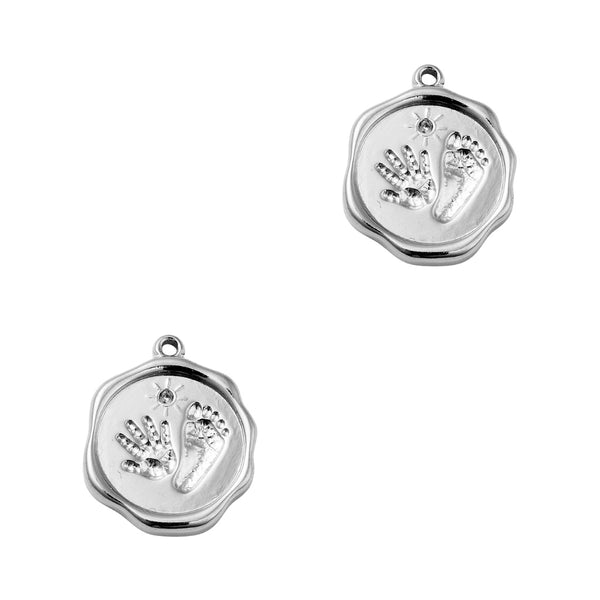 Bedel (Stainless Steel) Stempel Baby 20mm Zilver - 1 stuk