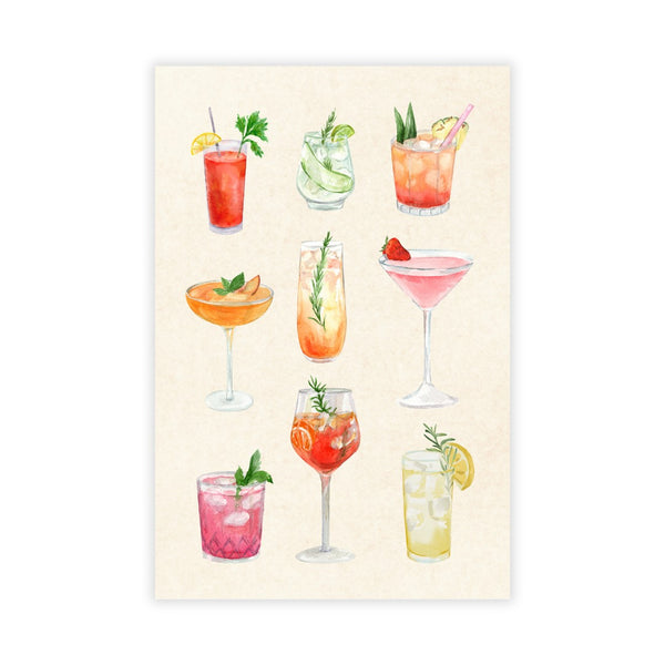 Kaartje Cocktails Illustraties