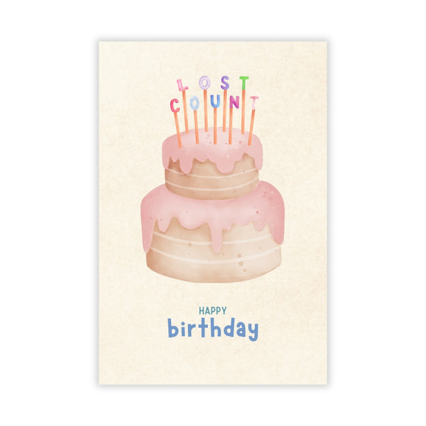 Kaartje Happy Birthday Lost Count