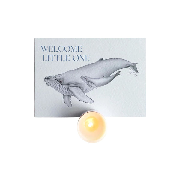 Feu de Mer Kaart Met Geurkaars - Welcome Little One Blauw