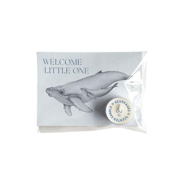 Feu de Mer Kaart Met Geurkaars - Welcome Little One Blauw