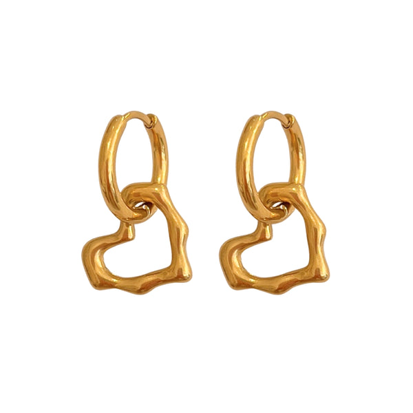 Oorbellen Hoop Open Heart