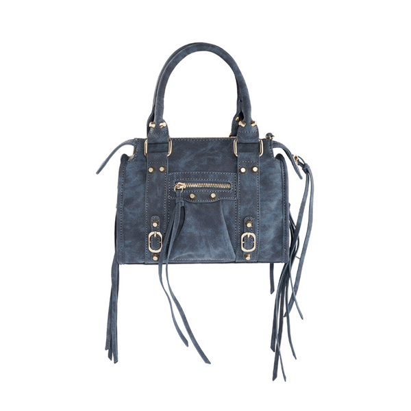 Tas Fringed Blauw/Antraciet