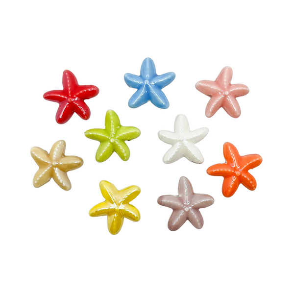 Keramiek Kraal Zeester Multi 17mm - 1 stuk