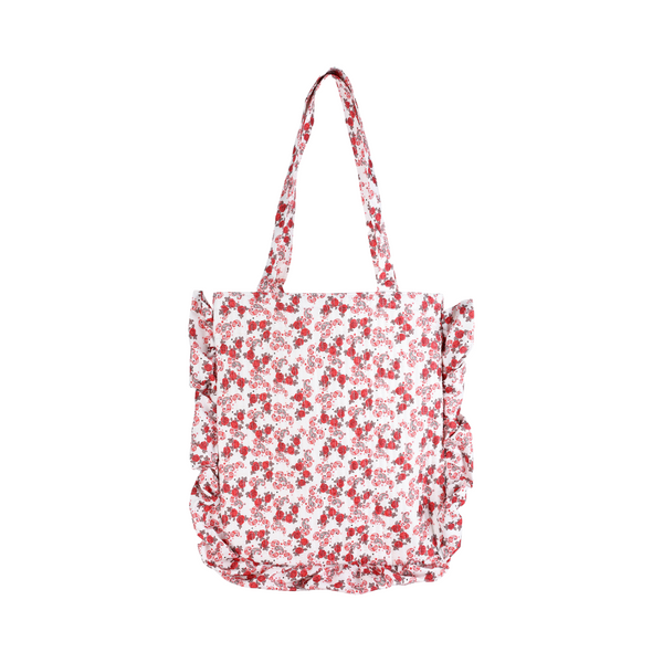 Tote Bag Ruffles Red White