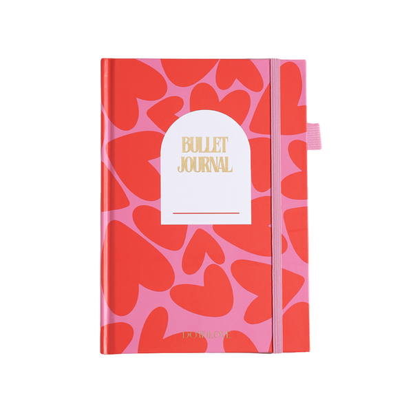 Bullet Journal Red Hearts