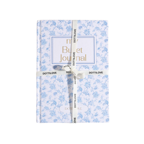 Bullet Journal Blue Flowers