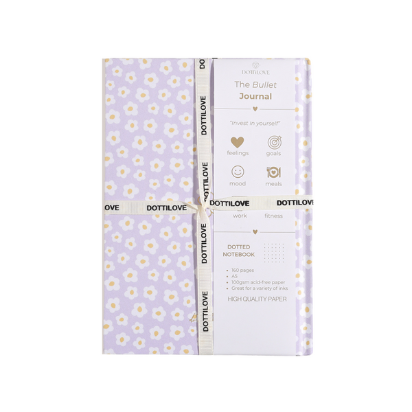 Bullet Journal Purple Flowers