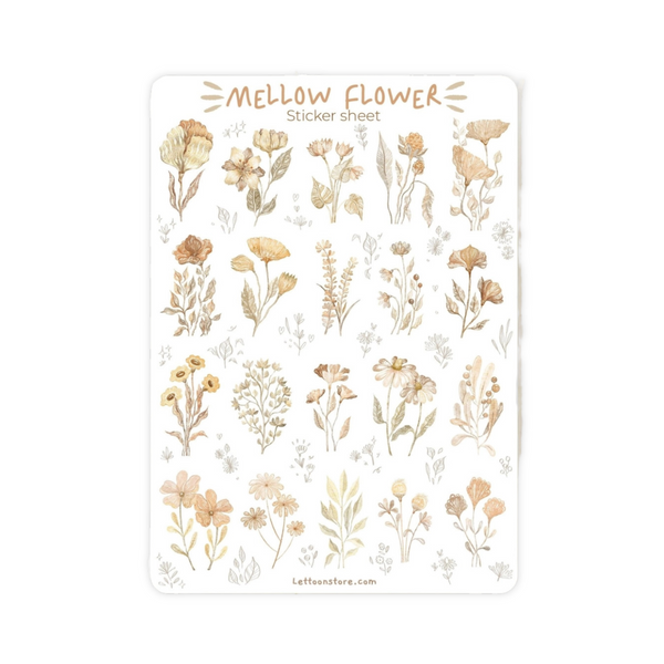 Stickervel Lettoon A6 - Mellow Flower