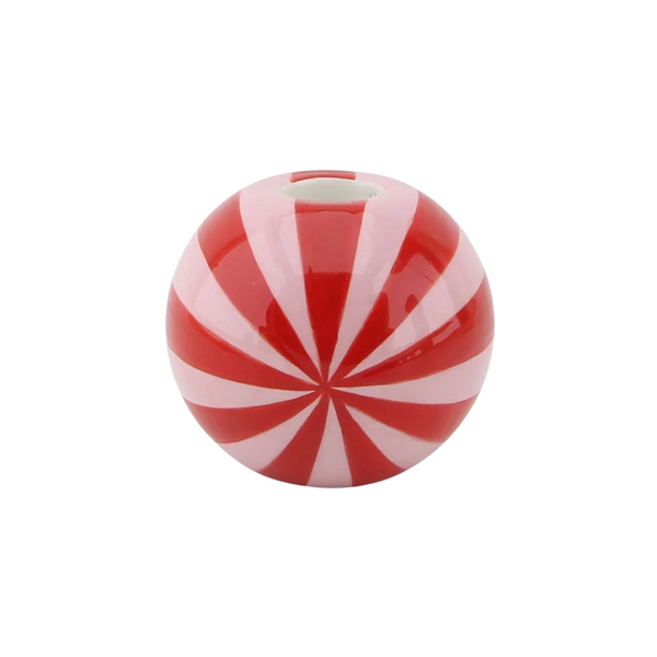 Kaarsen Kandelaar Bol Swirl Roze Rood