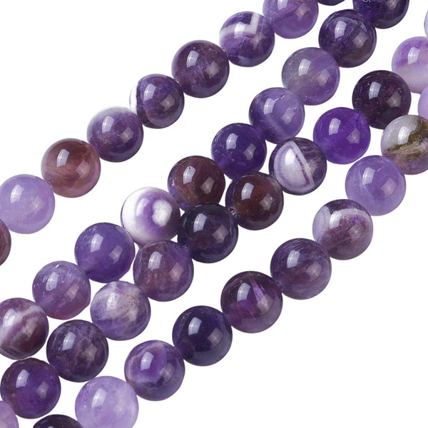 10mm Natuursteen Kralen Chevron Amethist - 10 Stuks