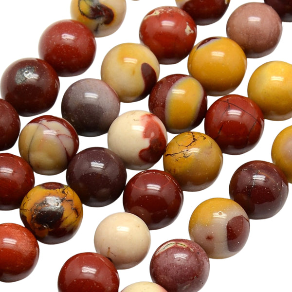 10mm Natuursteen Kralen Mookaiet - 10 Stuks