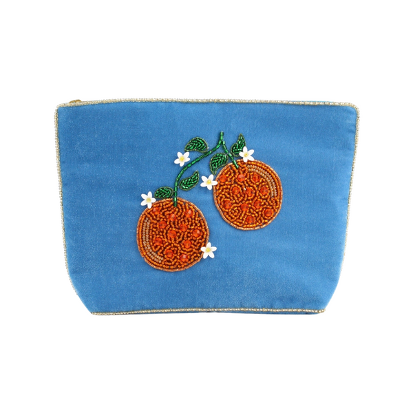 Make Up Tasje Kralen Sinaasappels - Blauw