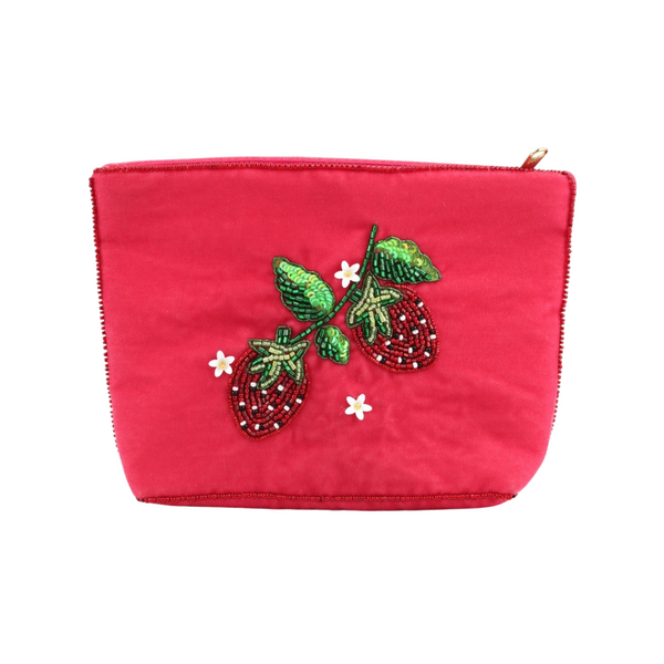 Make Up Tasje Kralen Aardbeien - Rood