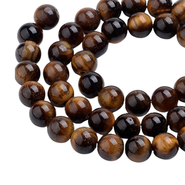8mm Natuursteen Kralen Rond Tijgeroog - 10 Stuks