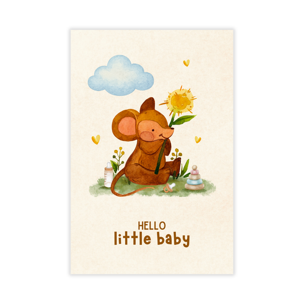 Kaartje Hello Little Baby