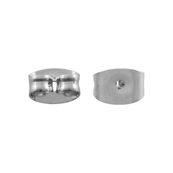 Oorbel Stoppers (stainless steel) Zilver - 1 paar