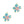 Load image into Gallery viewer, Bedel (Stainless steel) Bloem Blauw Met Steentje 21.5mm Goud - 1 stuk