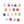Load image into Gallery viewer, Bedel Hanger Facet Glas Bloem Multi 16x11mm - 1 stuk