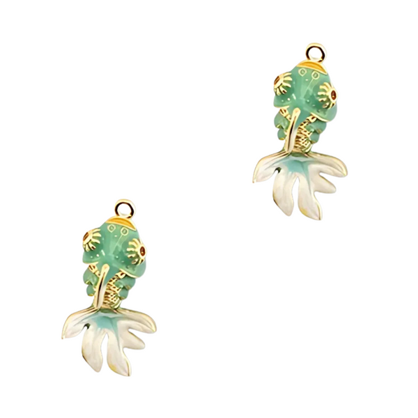 BQ Bedel Vintage Vis 28mm Mint Groen Goud - 1 stuk