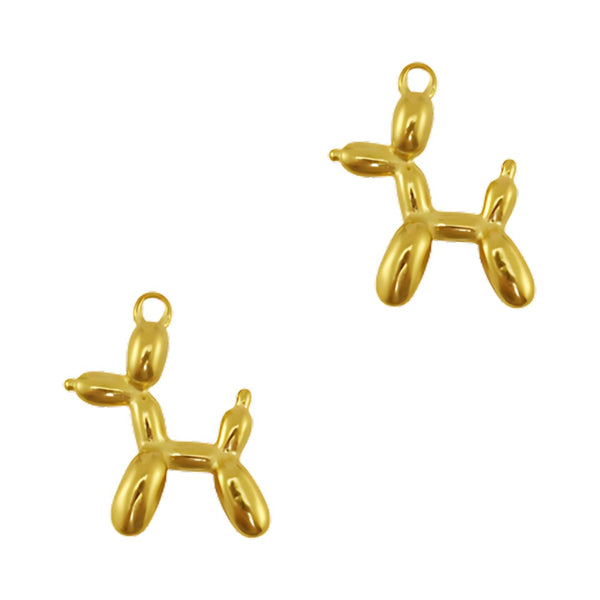 Bedel (Stainless Steel) Balloon Dog 19mm Goud - 1 stuk