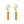 Load image into Gallery viewer, Oorbellen Hoop Five Hearts