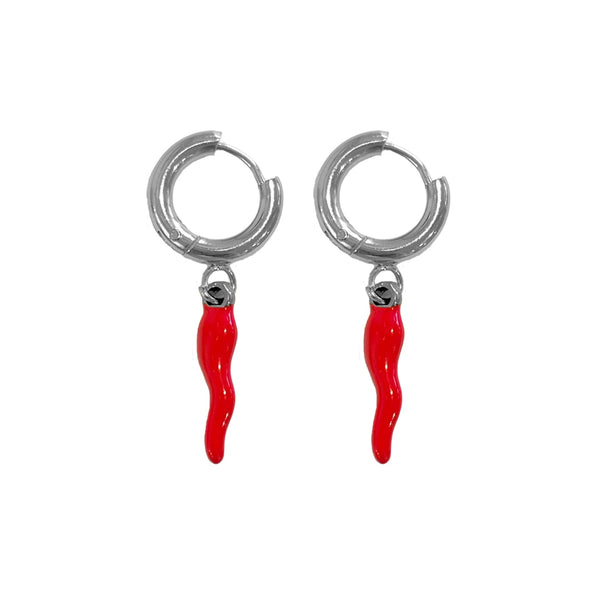 Oorbellen Hoop Spicy Red