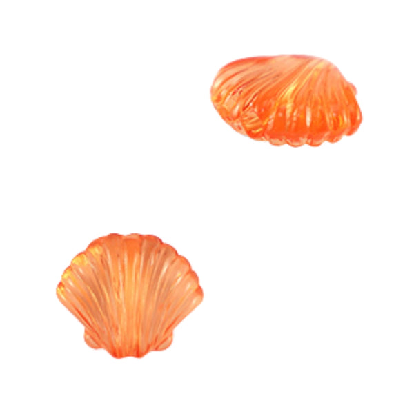 Acryl Kraal Schelp Oranje 10x12mm - 1 stuk