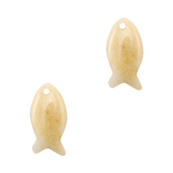 Bedel Natuursteen 24mm Vis Chalcedoon - 1 stuk